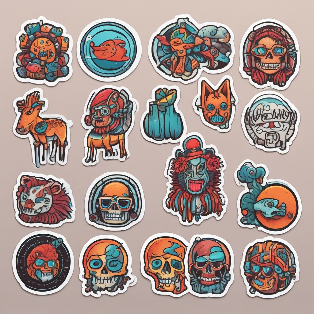 Sample stickers from Sticker Factory FLECHA